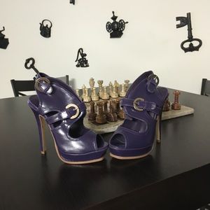 Deep Purple 5 Inch Stilletos Size 5 1/2 with Box New